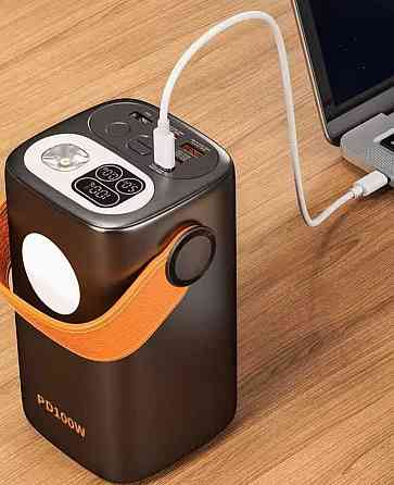 Повербанк для ноутбуков, зарядная станция 60000 mAh 100W PD+QC Black. Киев
