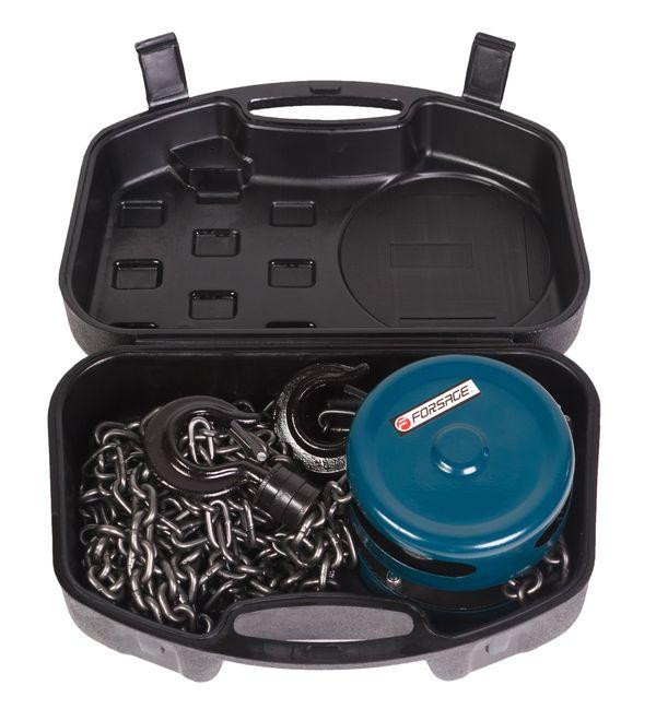Лебедка механическая подвесная с фиксацией цепи натяжения, 0.5т (длина цепи - 2.5м) в кейсе Forsage F-TRC9005S Одесса - изображение 3