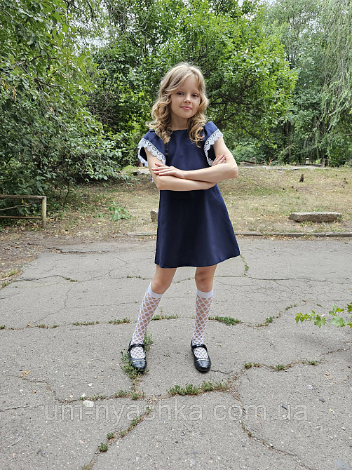 Школьный сарафан трапеция с кружевом Кокетка 122-146 Кривой Рог - изображение 5