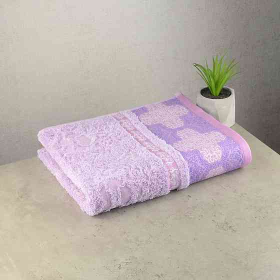 Махровий рушник GM Textile 50х90см Azi 500г/м2 (бузковий) Суми