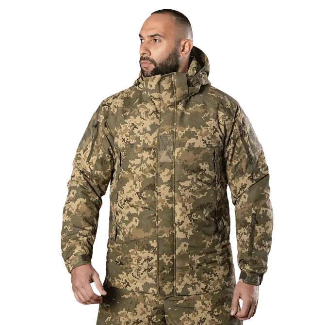 Тактическая мужская зимняя куртка Defender 7 level (Пиксель) 2XL Винница - изображение 1