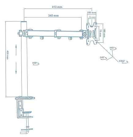 Кронштейн Walfix DM-300B (для монітора) ( Настільний ) Харків
