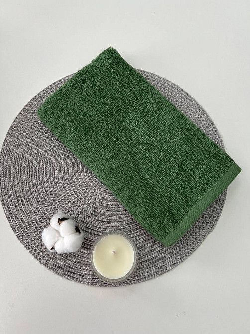 Полотенце махровое Ideal Textile однотонное 50х90 см 360 г/м2 (56861134) Для рук и лица, зелений Черновцы - изображение 4