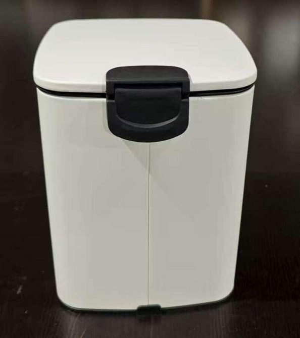 Ведро для мусора с плавным закрытием квадратное Zerix Kubix-TC0106 White 6 л (цвет белый) (ZX6109) Черновцы - изображение 3