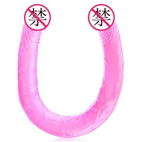 Двосторонній фалоімітатор "Double Dong" - 31,5*3,5 - Чорний Вінниця