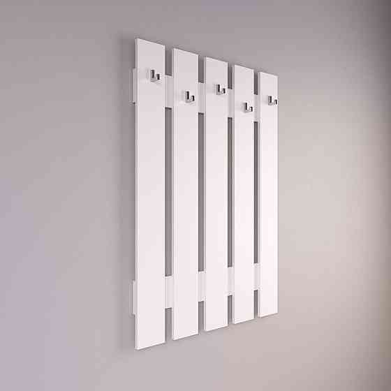 Вешалка настенная VAYS D-5 Белый, с крючками, ЛДСП, 77×110 см - для прихожей, коридора, прихожей Львов