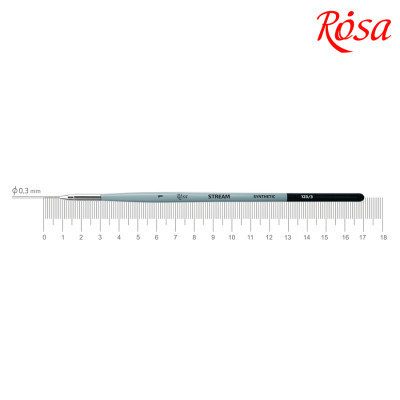 Кисточка для рисования Rosa Синтетика круглая, лайнер, STREAM 123/3, № 1 (4823098517030) Винница - изображение 1