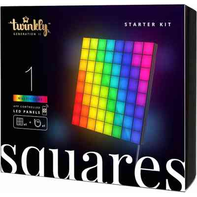 Гірлянда Twinkly Smart LED Squares 1 Starter Panel, RGB LED, USB-C, Black 16х16см (TWQ064STW-01-BUSB) Вінниця