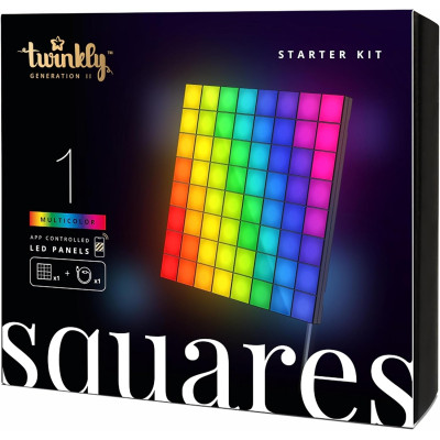 Гірлянда Twinkly Smart LED Squares 1 Starter Panel, RGB LED, USB-C, Black 16х16см (TWQ064STW-01-BUSB) Вінниця - фото 2