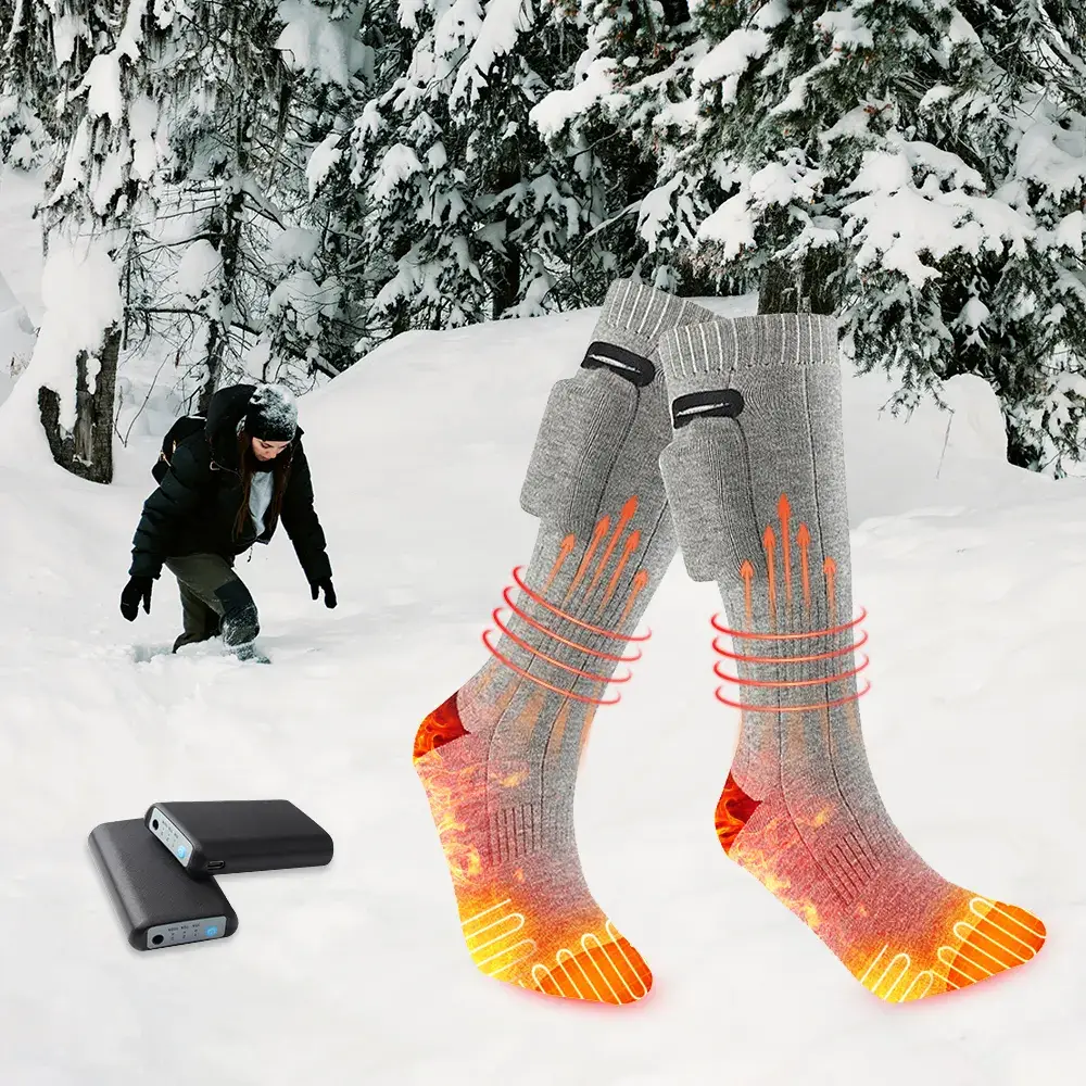 Носки с подогревом ZBHSWZ01 с блоком 4000mAh 38-44р. (Серый) Винница - изображение 5