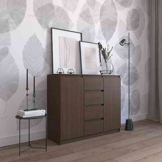 Комод VAYS R-11 Білий, 4 шухляди та 2 відділення з полицями, без ручок, ЛДСП, 120×40×98 см - для спальні, вітальні, передпокою Львів