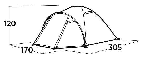 Намет тримісний Easy Camp Setesdal 3 (120477) Київ