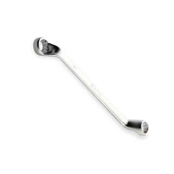 Ключ накидний вигнутий 17х19 мм CrV satine Сила Мукачево