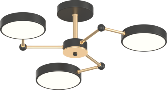 VALESO Люстра VALESO -3 чорний+золото Коломия