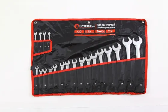 Набір ключів ріжково-накидних 20 ед. Intertool у чехлі (6-32м) Вінниця