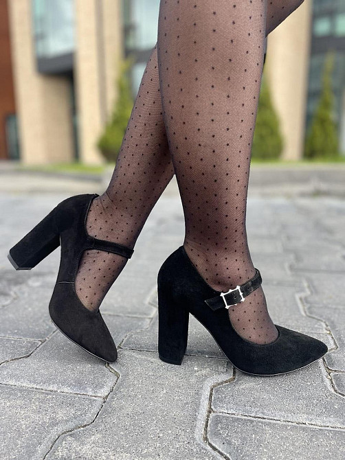 Туфлі жіночі SEE SEVEN чорні натуральна замша каблук 10 см (283/9535) 35р.36р.37р.38р. Коломыя - изображение 6