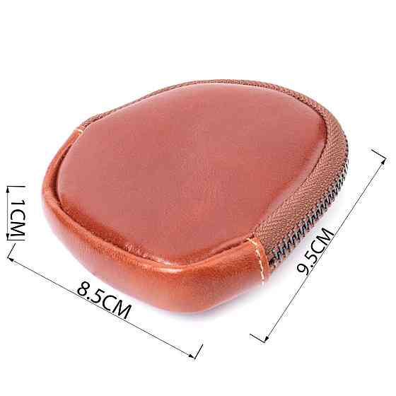 Компактный кошелек для монет из натуральной кожи Vintage sale_15080 Коричневый Киев