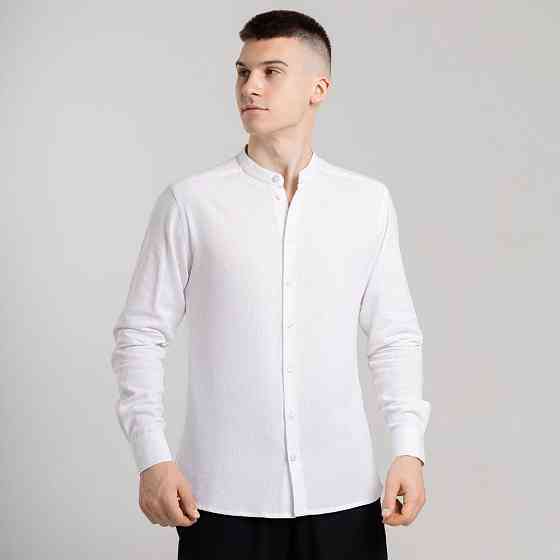 Мужская рубашка белая с длинным рукавом Pobedov Orion Киев