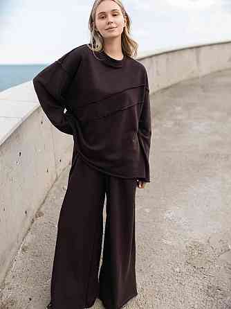 Женский стильный оверсайз костюм двойка: кофта и штаны турецкая трехнить петля пенье Одесса