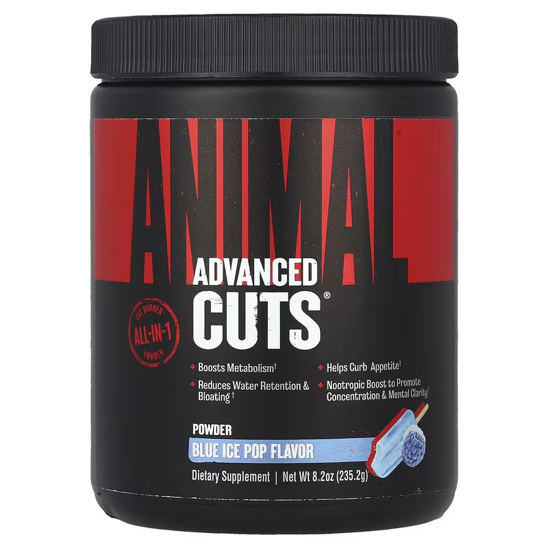 Жироспалювач Universal Nutrition Animal, Advanced Cuts® Powder, Blue Ice Pop 235.2 g Луцьк - фото 1