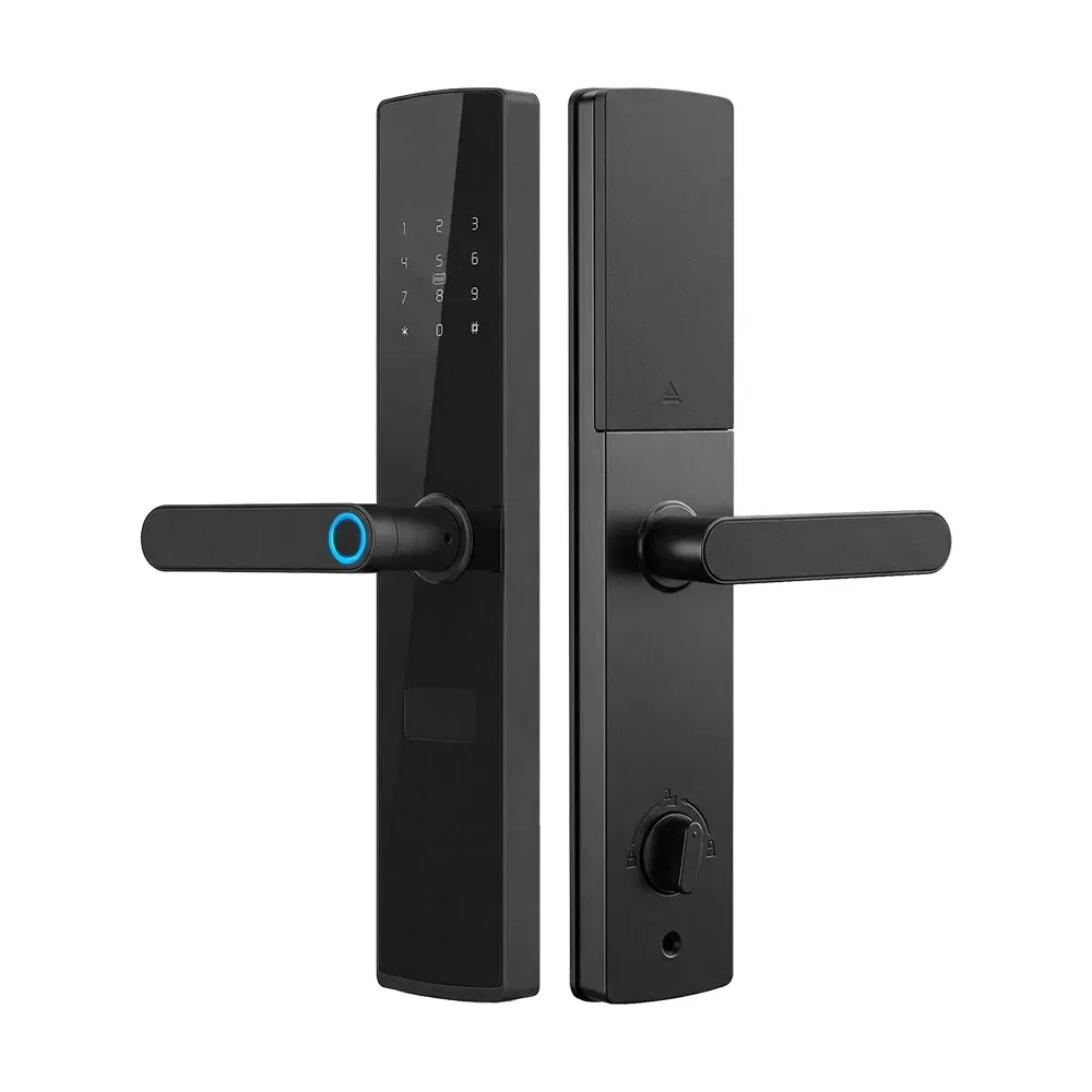 Замок біометричний автономний Trinix TRL-5404BTF Black L/R з Bluetooth, зчитувачем відбитків пальців і карт Mifare (65-00084) Киев - изображение 3