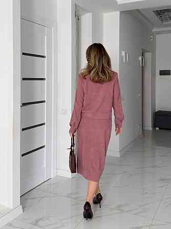 Жіночий костюм з мікровельвету Favorit 54-56, Фрезовий Київ