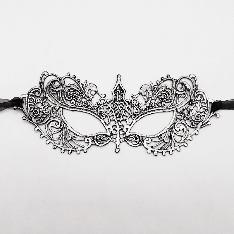 Маска на карнавал 20 на 7 см серебристый Киев - изображение 3