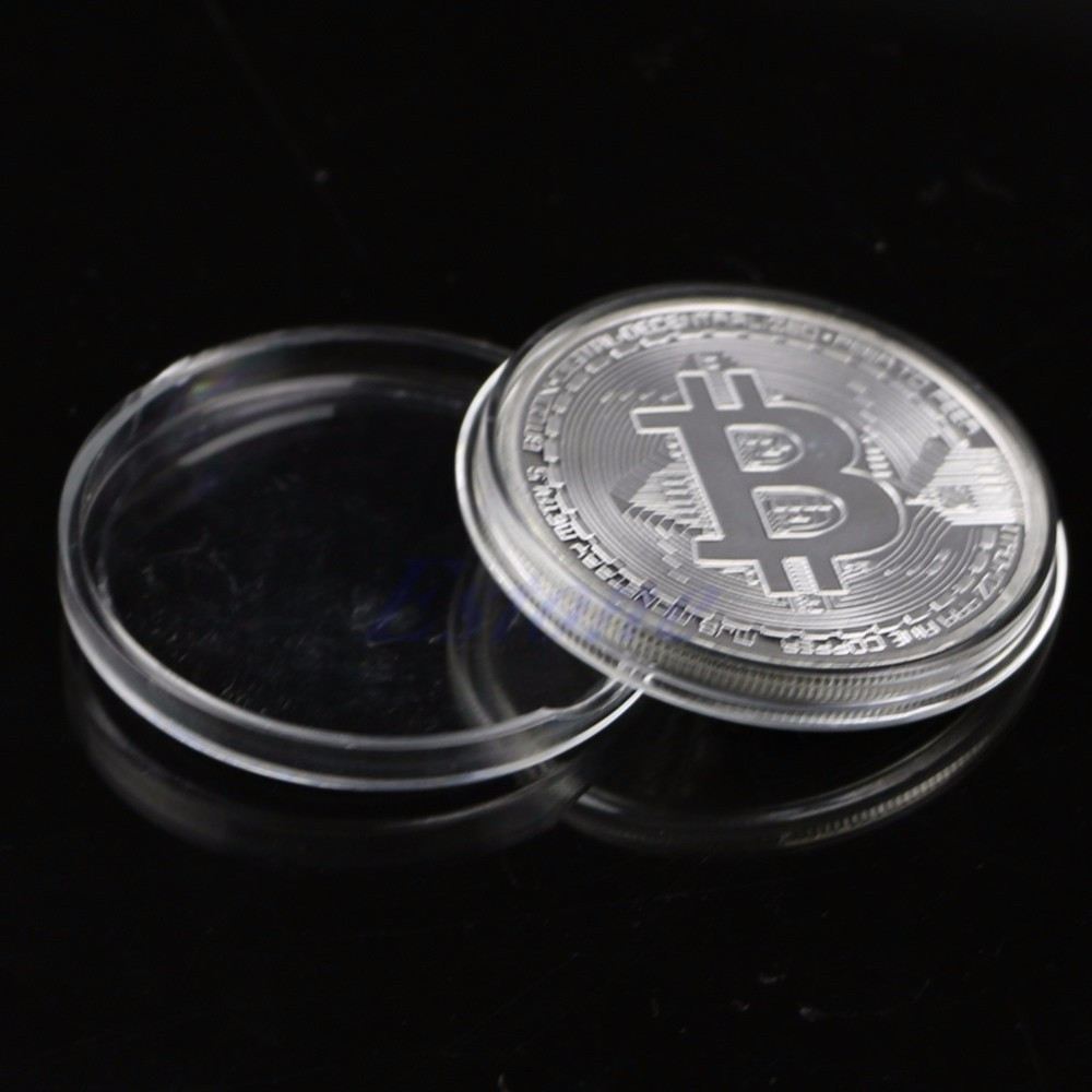 Биткоин сувенирная монета посеребрение Киев - изображение 3