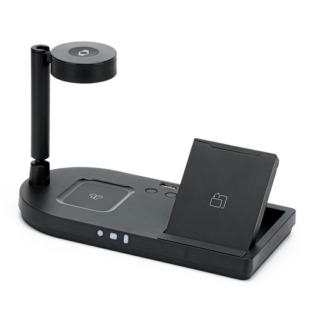 Бездротова зарядна станція 4 в 1 Fast Wireless Charger (15 Вт, MagSafe складний дизайн, LED-підсвічування) для iPhone, Apple Watch Київ - фото 2