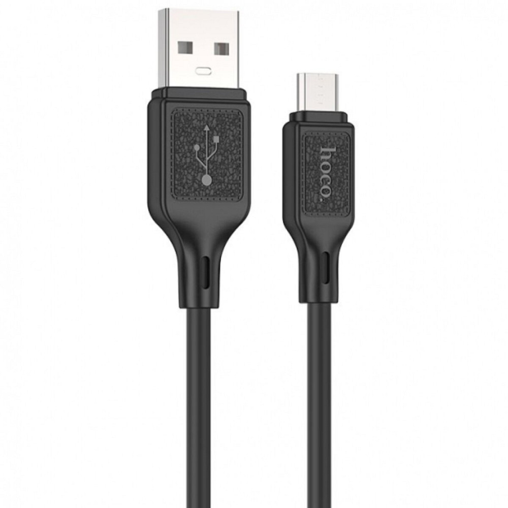 Кабель HOCO X90 Cool silicone charging data cable for Micro Black Київ - фото 1