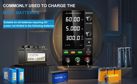 Лабораторний блок живлення RUZIZAO SPPS-C605C 60В 5А 300Вт, зарядка АКБ, OCP, USB-C/USB-A, CV/CC Київ