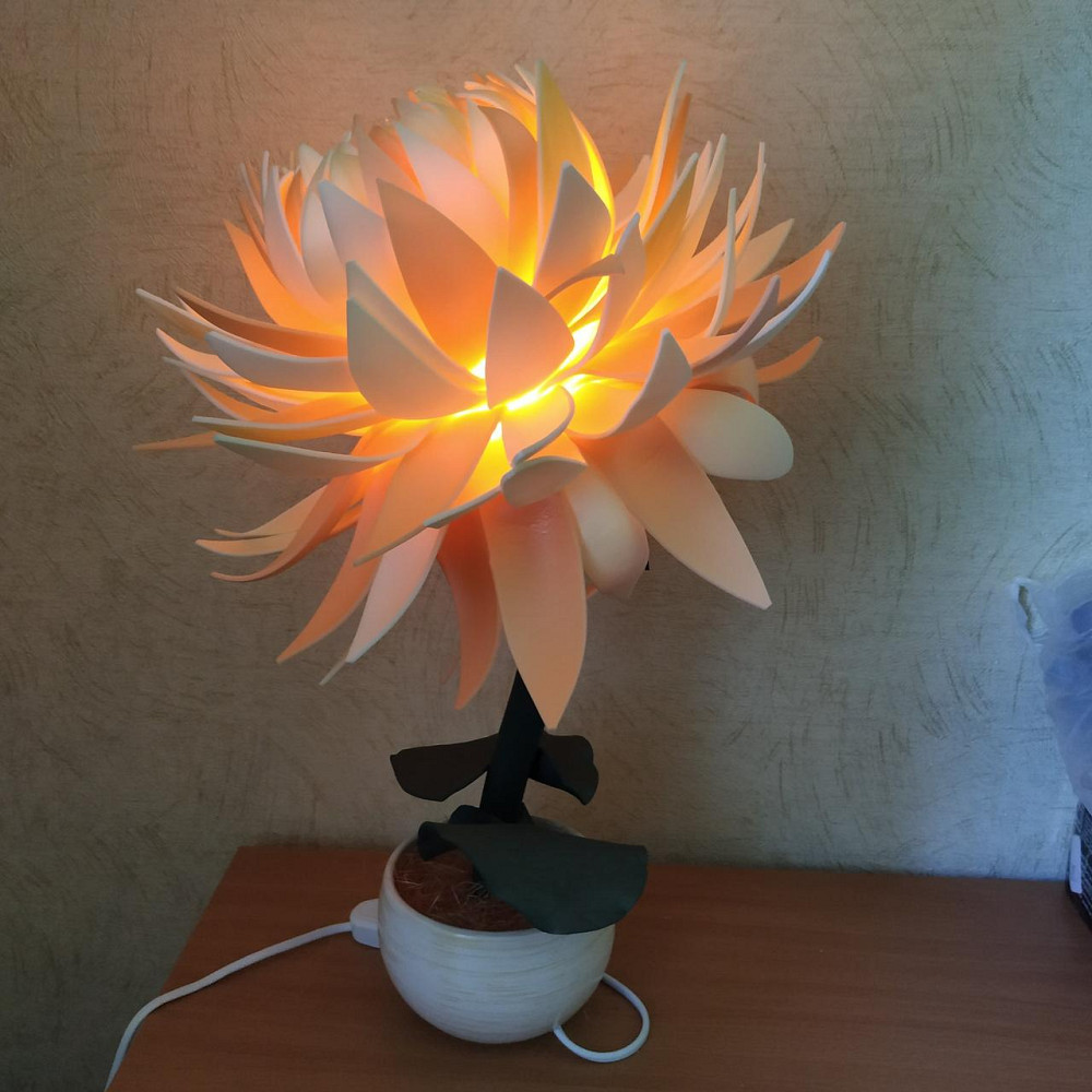 Світильник-нічник "Помаранчевий лотос" Дніпро - фото 1
