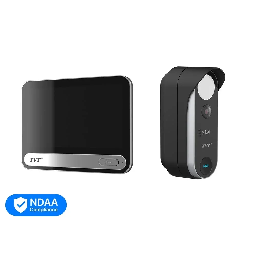 Комплект IP-відеодомофона з WiFi TVT TE-KT6101-001 Black: відеодомофон 7