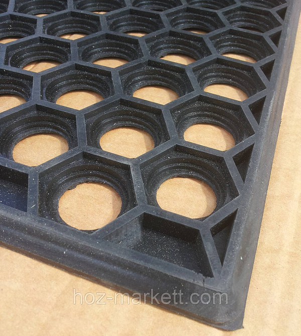 Коврик 60 см х 90 см  резиновый сота грязезащитный килим Харьков - изображение 5