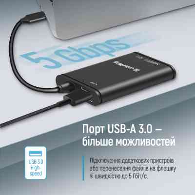 Зчитувач флеш-карт ColorWay USB-C to USB 3.0/SD/MicroSD (CW-CR-02) Вінниця