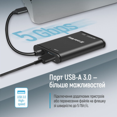 Зчитувач флеш-карт ColorWay USB-C to USB 3.0/SD/MicroSD (CW-CR-02) Вінниця - фото 3