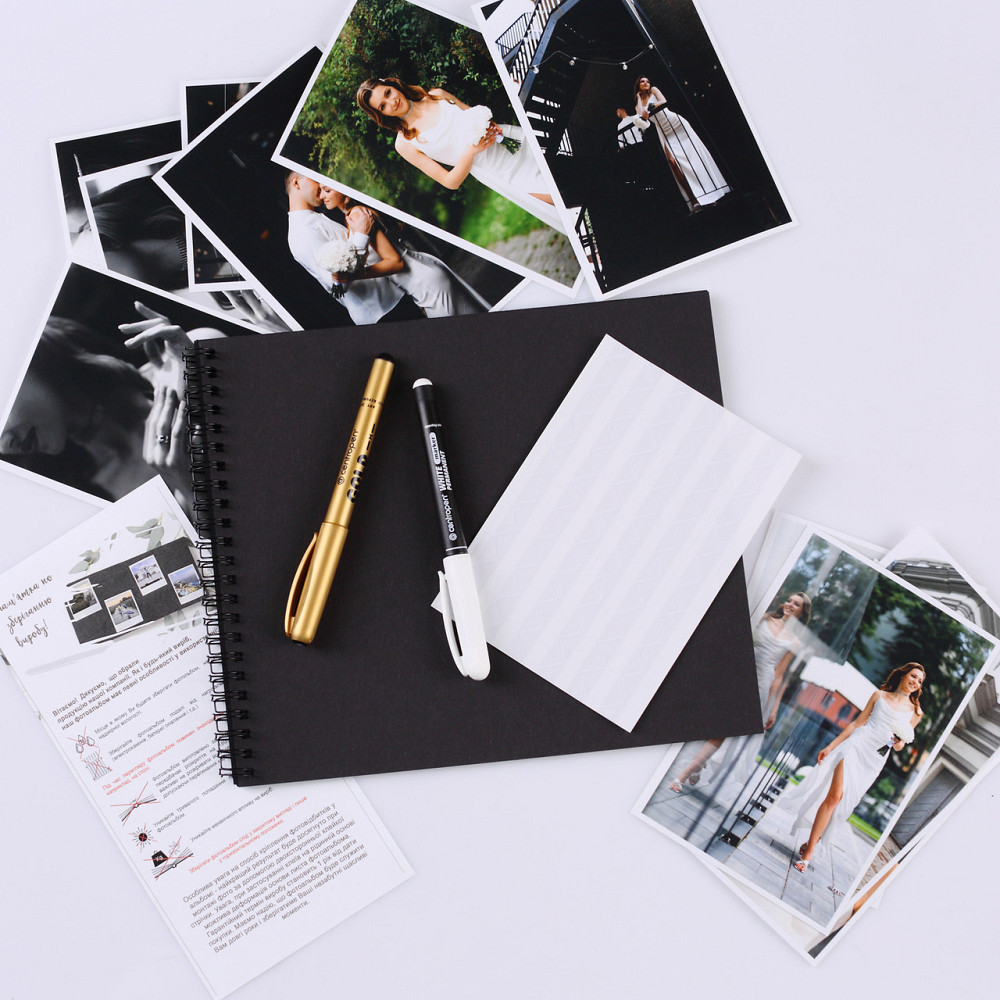 Альбом на пружині  20х23 см 20 сторінок + 2 маркери Чорний Тернопіль - фото 4