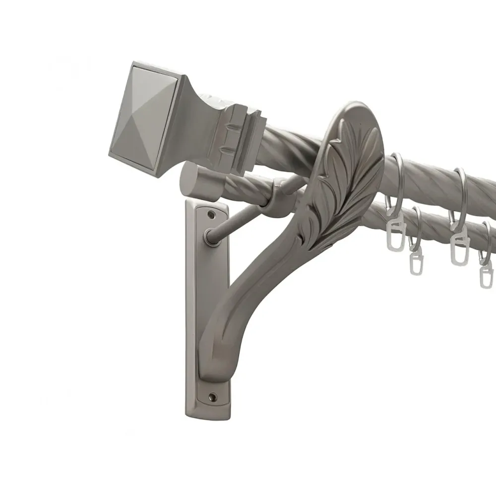 Карниз Orvit Емпорія металевий дворядний ретро скручена труба кільце металеве Сатин 25\19 мм 200 см Львов - изображение 1