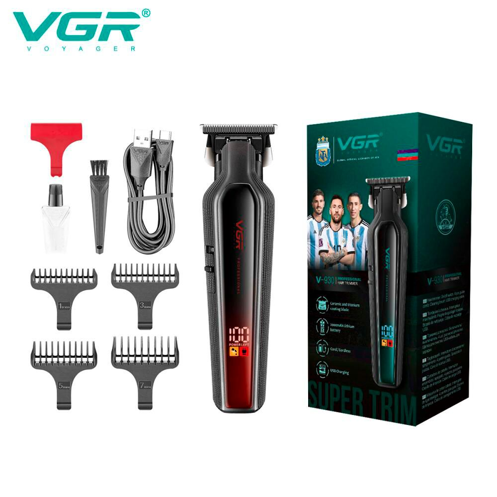 Машинка для стрижки VGR V-930: 7 Вт, 7000 об/хв, 2000 мА·год, до 360 хв, LED, 4 насадки, USB та метал Одеса - фото 9