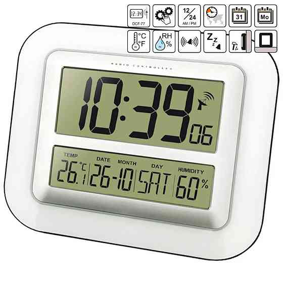 Часы настенные Technoline WS8006 Silver Киев