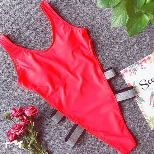 Купальник сдельный с люрексом женский красный Киев - изображение 5