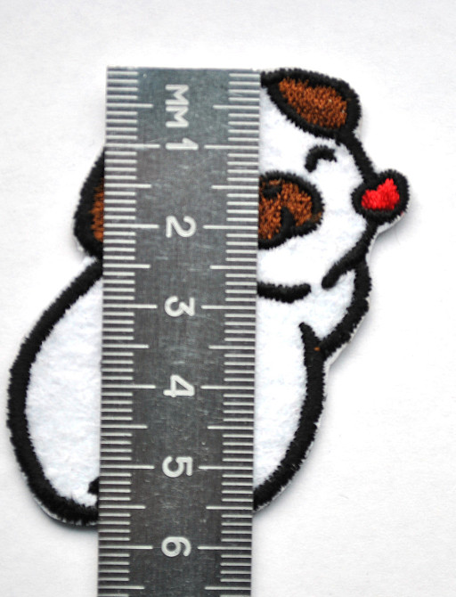 Патч Мопс (воздушный поцелуй), Декоративная нашивка для сумок и одежды, Пришивная яркая вышитая аппл Запорожье - изображение 3