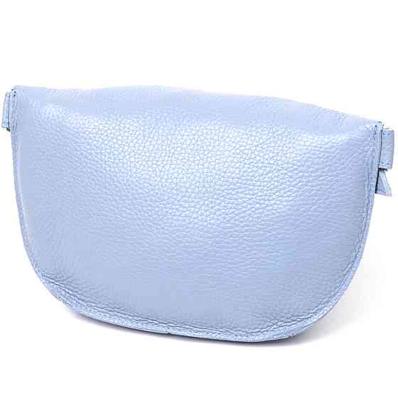 Кожаная удобная женская бананка Голубой (SHVIGEL) Киев