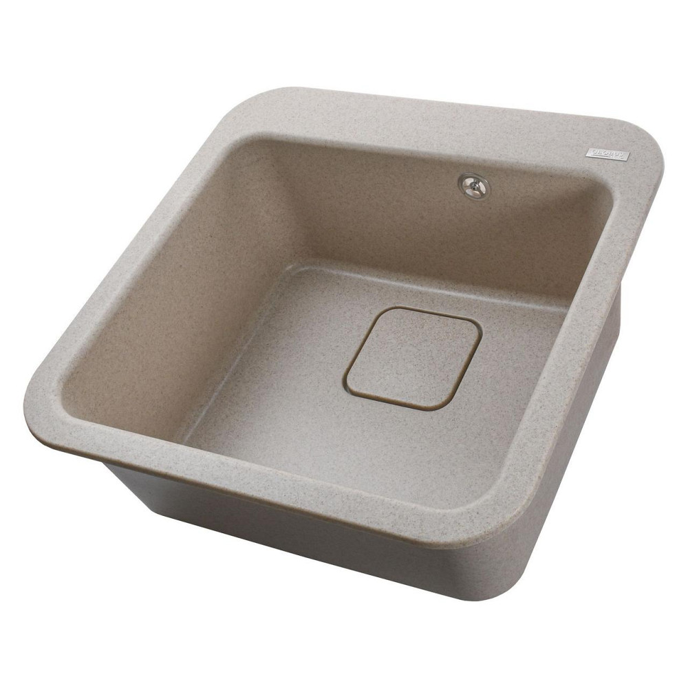 Гранітна мийка Globus Lux BARBORA піщаний 510х510 мм-А0004 Київ - фото 3