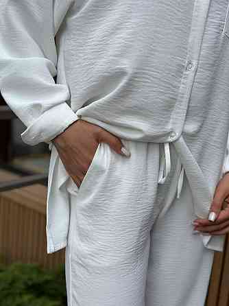 Костюм-тройка женский летний с шортами и брюками Молочный XL-XXL Харьков