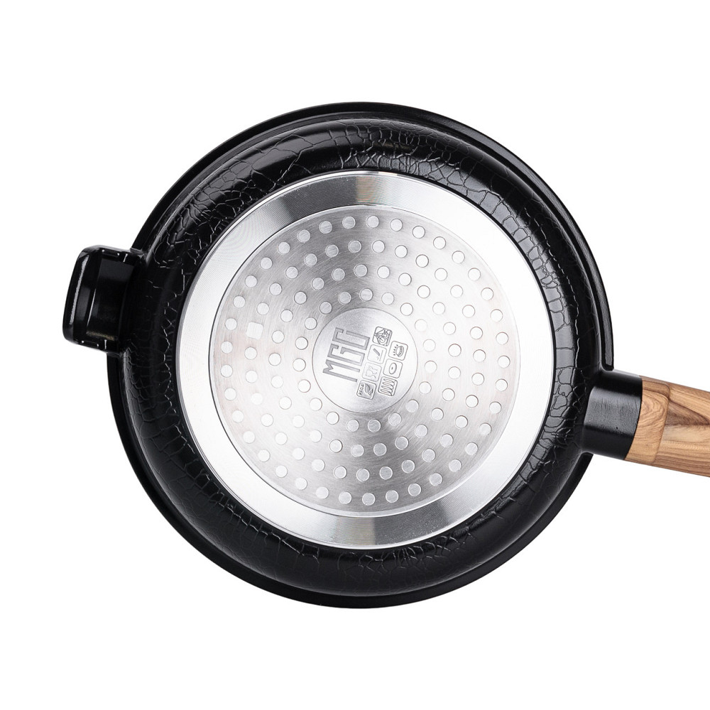 Алюмінієва сковорода 1 л з керамічним покриттям антипригарним Ø 20 см чорна MGC HP-4-456B Коломия - фото 3