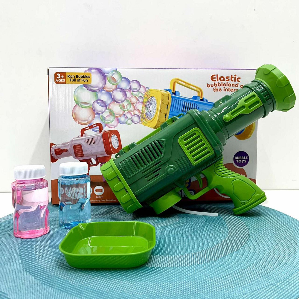 Пістолет для запуску мильних бульбашок світло запаска 26 см Зелений (9835-3) Чернігів - фото 8