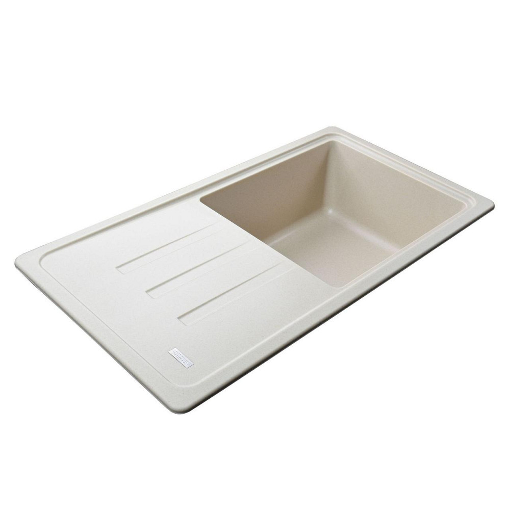 Гранитная мойка Globus Lux LUGANO слоновая кость 780х435мм (000021511) Киев - изображение 5