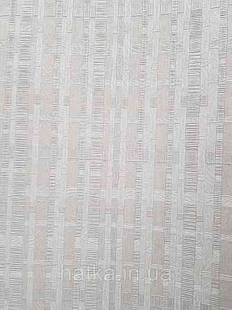 Обои виниловые на флизелине AdaWall Beta1.06х10  метровые полосы под соломку белые серебристые бежевые 1105=1 Киев
