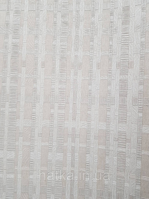 Шпалери метрові вінілові на флізелін AdaWall Beta метрові смуги під соломку білі сріблясті бежеві Київ - фото 2
